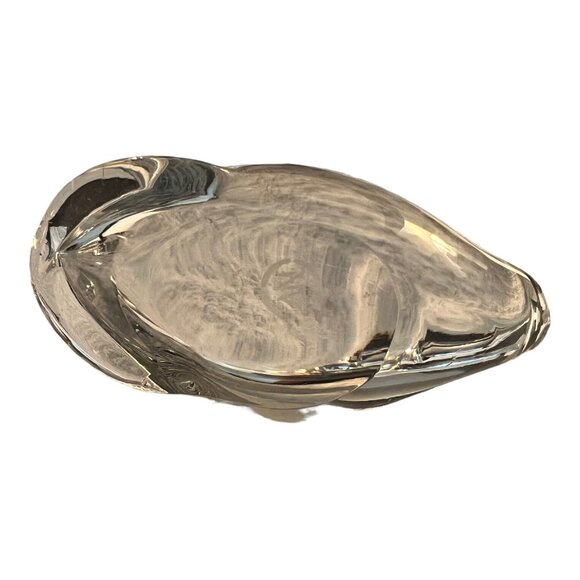 Handblown Crystal Glass Whale Figurine 5.5" Tall Signed NV Elegant Decor - Picture 5 of 6